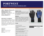 Rękawice ocieplane wodoodporne ap01 thermo pro portwest