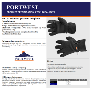 Grube rękawice polarowe gl12 insulatex portwest