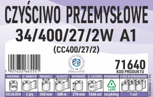 Czyściwo przemysłowe białe 100% celuloza 2w 400m agl lux