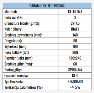 Ręcznik papierowy 100% celuloza 50m agl mini